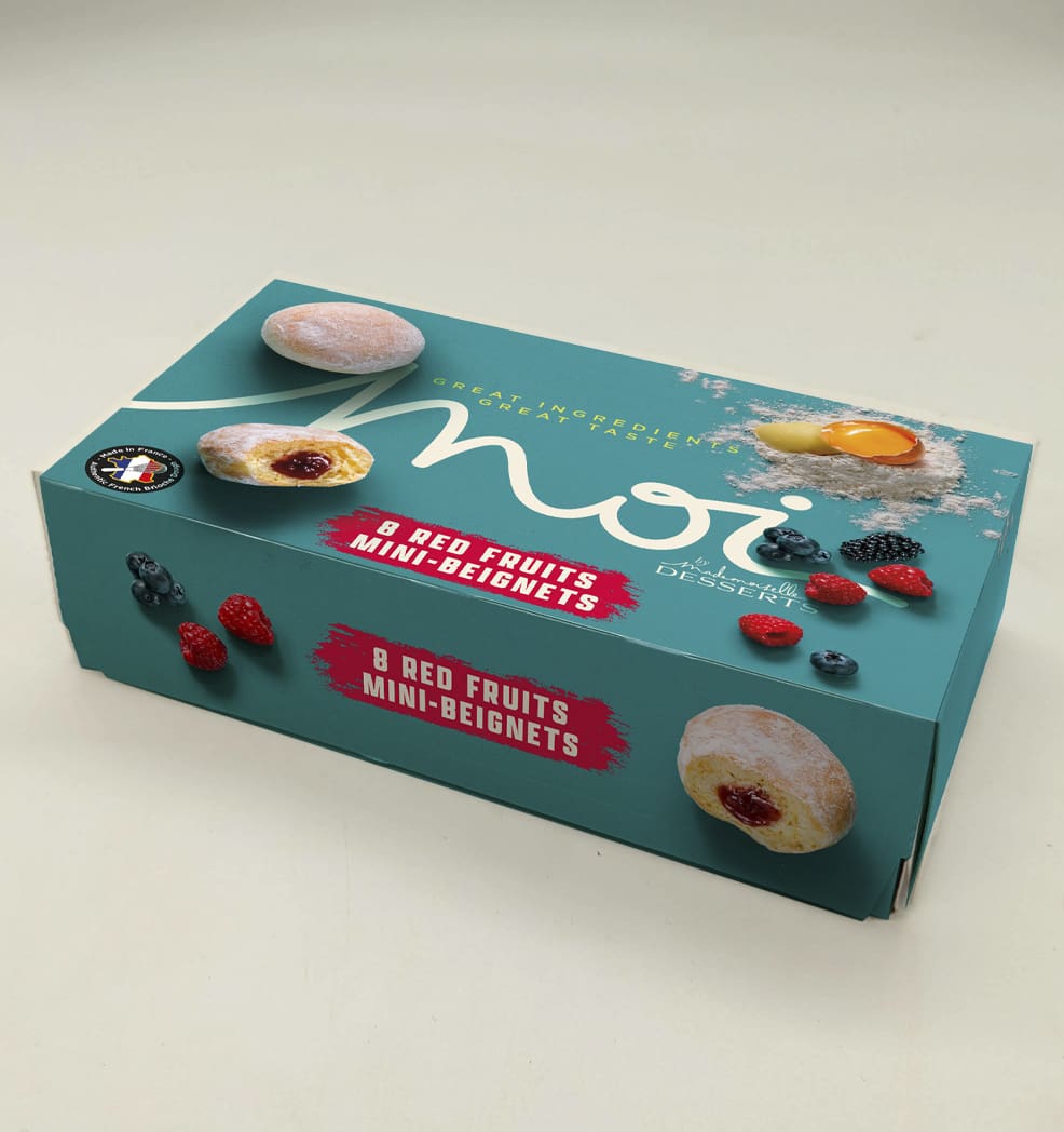 Moi Mini Beignet red fruits packaging