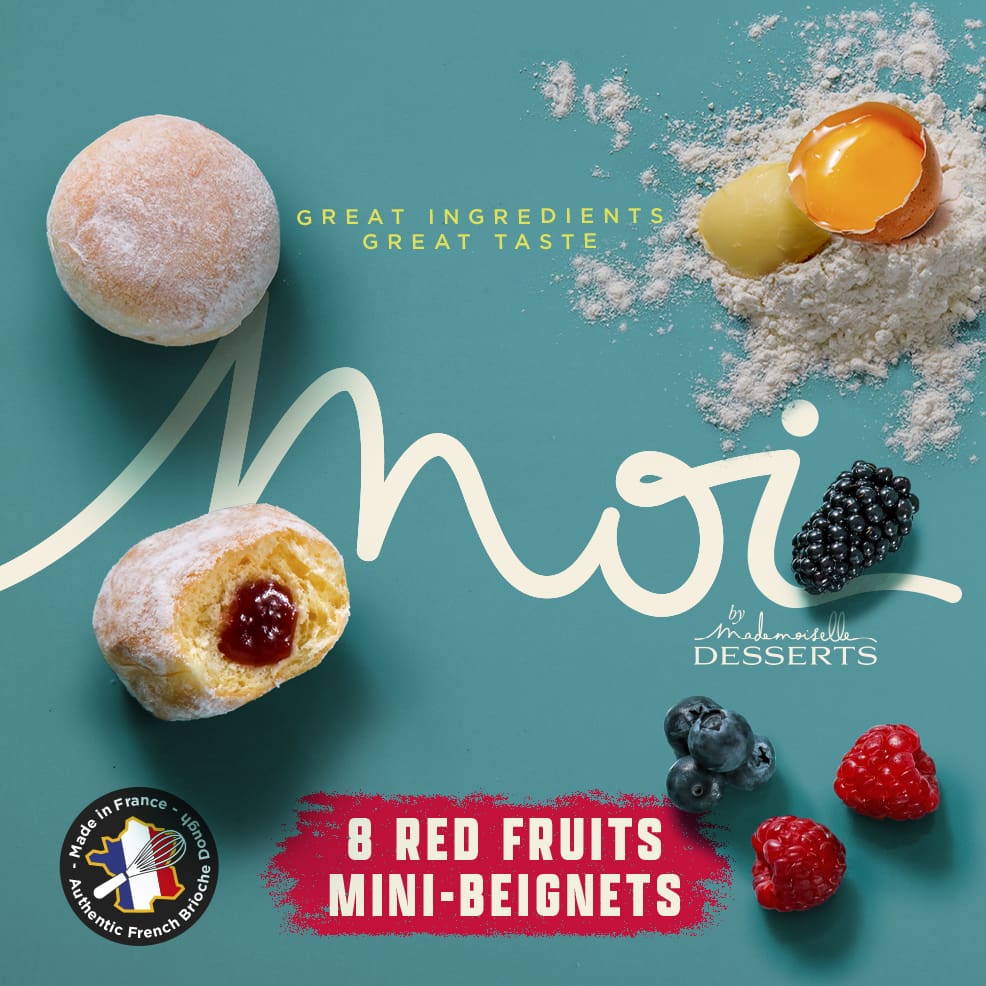 Pack of 8 Red Fruits Mini Beignets